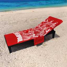 Liverpool - Player Montage Red Football Sunbed Towel With Pockets
