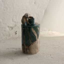 Handmade Vervet Monkey Ceramic Vase Animal Sculpture Flower Pot - thumbnail 1