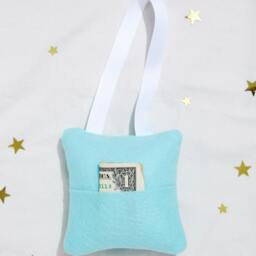 Handmade Felt Tooth Fairy Pillow - Girl Or Boy Door Hanger - thumbnail 4