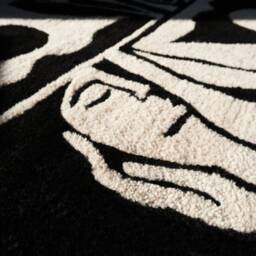 Yin Yang Human Tufted Rug, Handmade Yin-Yang Circle Custom Rug - thumbnail 3