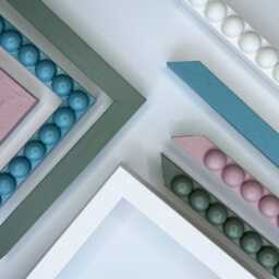 Pink Wood Bobbin Picture Photo Frame - Farrow & Ball Cinder Rose Multiple Sizes - thumbnail 4