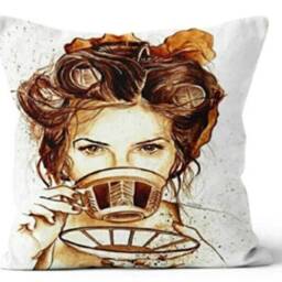 Woman Portrait Cushion Cover/Beauty Girl Pillow Case/Girls & Women Cover/Painting Throw Cover/Modern Home Decor - thumbnail 2