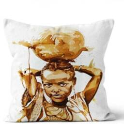 Woman Portrait Cushion Cover/Beauty Girl Pillow Case/Girls & Women Cover/Painting Throw Cover/Modern Home Decor - thumbnail 3