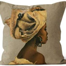 Woman Portrait Cushion Cover/Beauty Girl Pillow Case/Girls & Women Cover/Painting Throw Cover/Modern Home Decor - thumbnail 4