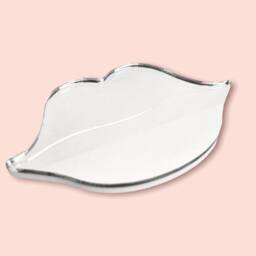 Lips Shaped Mirrors With A White Acrylic Backing & Hooks, Bespoke Shapes Made, Engraving Services - thumbnail 3