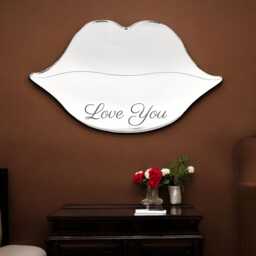 Lips Shaped Mirrors With A White Acrylic Backing & Hooks, Bespoke Shapes Made, Engraving Services - thumbnail 4