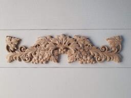 Wooden Carved Decor With Grapes For Furniture - thumbnail 1