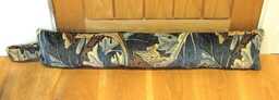Draught Excluder, William Morris Acanthus Door Stopper, Navy Blue, Grey & Green Velvet Draft Window Draught Dodger - thumbnail 1