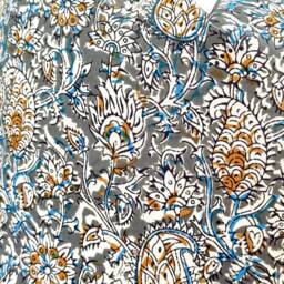 Indian Block Print Pillow Coven , Cotton Voile Hand Mede - thumbnail 3