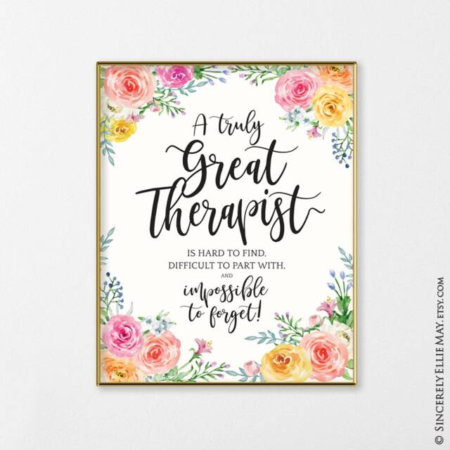 Thank You Therapist Gift - Beautiful Appreciation Quote Office Decor Wall Art Printable Gifts You Print For Inspirational 40133 - image 1