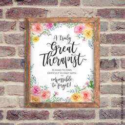 Thank You Therapist Gift - Beautiful Appreciation Quote Office Decor Wall Art Printable Gifts You Print For Inspirational 40133 - thumbnail 2
