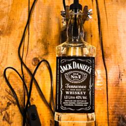 Handmade Smirnoff Vodka Bottle Wall Lamp Reclaimed Oak Bar Decor Light - thumbnail 4