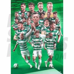 Celtic Fc Montage 23/24 Poster - Officially Licensed Product A4/ A3/A2 + Framed Option - thumbnail 1