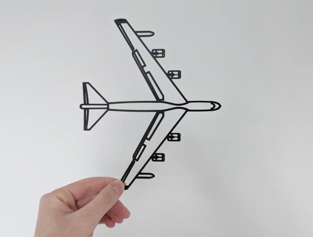 B52 Bomber - Stratofortress Airplane - Wall Art Hanging Decoration Home Decor Black Printinghive - image 1