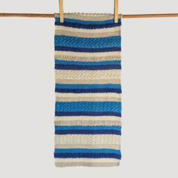 Blue Striped Wool Rug Handwoven Nautical Decor - 39.4'' X 70.1''/100cm 180cm 27.55'' 62.99' 70cm 160cm - thumbnail 3