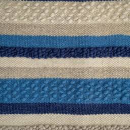 Blue Striped Wool Rug Handwoven Nautical Decor - 39.4'' X 70.1''/100cm 180cm 27.55'' 62.99' 70cm 160cm - thumbnail 4