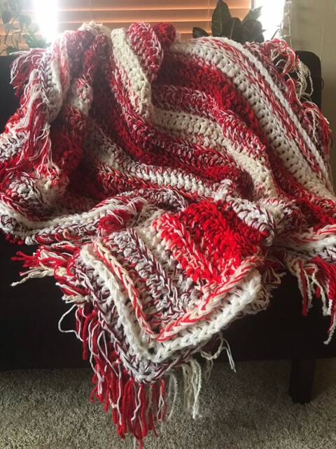 Peppermint Twist Crochet Blanket - image 1