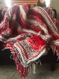 Peppermint Twist Crochet Blanket