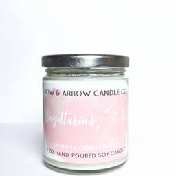 Soy Candle Zodiac Themed - Astrology Candles Constellation Sagittarius Celestial Gift Idea Signs - thumbnail 2