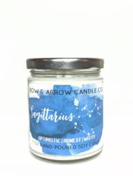 Soy Candle Zodiac Themed - Astrology Candles Constellation Sagittarius Celestial Gift Idea Signs - thumbnail 1