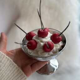Cherries On Top Of Cream Candle - Dessert Candles - thumbnail 2