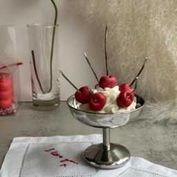 Cherries On Top Of Cream Candle - Dessert Candles - thumbnail 3