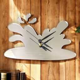 Wave Splash Shaped Clocks - Custom Colours & Woods, Sizes & Personalised Engraving Option - thumbnail 4