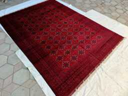 Extra Large Red Bokhara Style Rug 13x18 Ft, Traditional Geometric Oriental Carpet - thumbnail 1