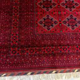 Extra Large Red Bokhara Style Rug 13x18 Ft, Traditional Geometric Oriental Carpet - thumbnail 2