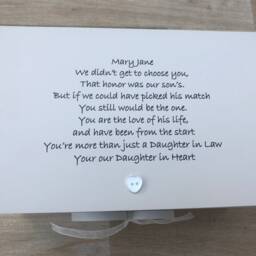Shabby Chic Personalised Gift For A Special Daughter in Law Jewellery, Trinket, Keepsake, Memory Box Wedding Birthday Christmas - thumbnail 2