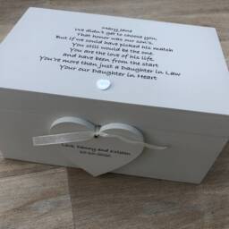 Shabby Chic Personalised Gift For A Special Daughter in Law Jewellery, Trinket, Keepsake, Memory Box Wedding Birthday Christmas - thumbnail 4