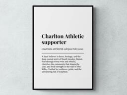 Charlton Athletic Supporter Funny Definition Sport Football Gift Wall Art Print - thumbnail 1