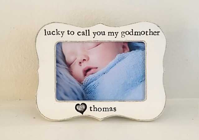 Personalized Godmother Picture Frame Handmade Keepsake Gift - image 1