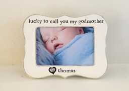 Personalized Godmother Picture Frame Handmade Keepsake Gift - thumbnail 1