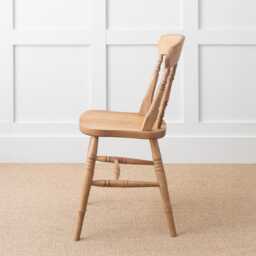 Farmhouse Fiddle Back 100% Solid Wood Kitchen Dining Chair - thumbnail 3
