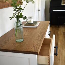 Ready To Ship - White Sideboard Buffet Cabinet Storage - thumbnail 3
