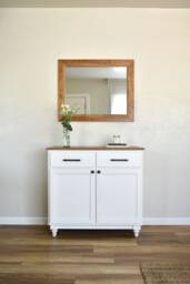 Ready To Ship - White Sideboard Buffet Cabinet Storage - thumbnail 1