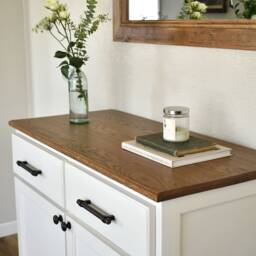 Ready To Ship - White Sideboard Buffet Cabinet Storage - thumbnail 4