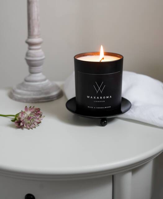 Woodsmoke & Leather Scented Soy Candle Luxury Vegan Candle - image 1
