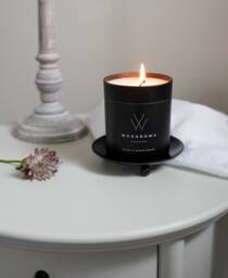 Woodsmoke & Leather Scented Soy Candle Luxury Vegan Candle