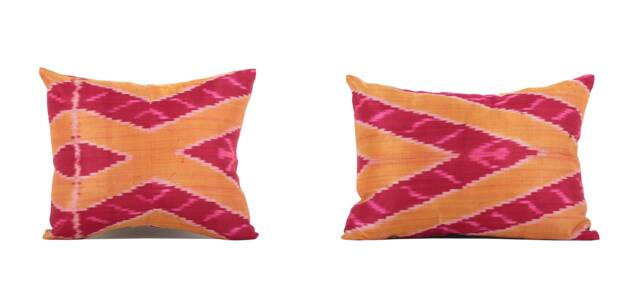 "Set Of 2 Pcs, Old Ikat Pillow Cover, Pillow, 13.98"" X 16.54" - image 1