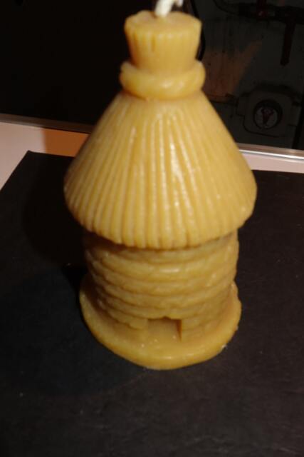 Beeswax Straw Hive Candle