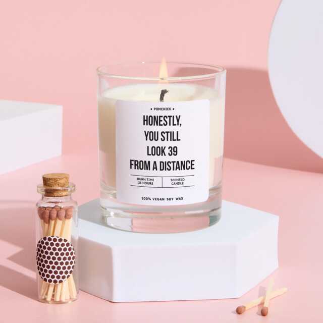 Funny Birthday Candle 40Th Gift Honestly You Still Look 39 From A Distance Humorous Keepsake For Best Friend Forty - image 1
