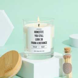 Funny Birthday Candle 40Th Gift Honestly You Still Look 39 From A Distance Humorous Keepsake For Best Friend Forty - thumbnail 2