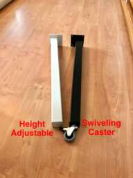 Metal Dining Table Legs, Square Tubing Steel Legs, Set Of 2