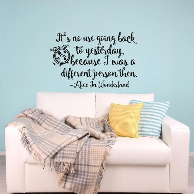 Alice in Wonderland Quote Wall Decal Lewis Carroll Home Decor #126 - image 1