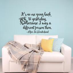 Alice in Wonderland Quote Wall Decal Lewis Carroll Home Decor #126 - thumbnail 1