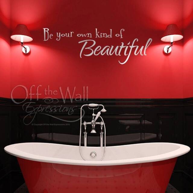 Be Your Own Kind Of Beautiful - Vinyl Wall Words Bedroom Decal Bathroom Teen Art - image 1