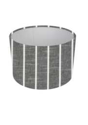 Handmade Charcoal & White Stripe Drum Lampshade/Ceiling Light Pendant - thumbnail 1