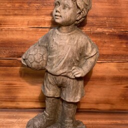 Stone Garden Football Boy Player Large Statue Ornament - thumbnail 2